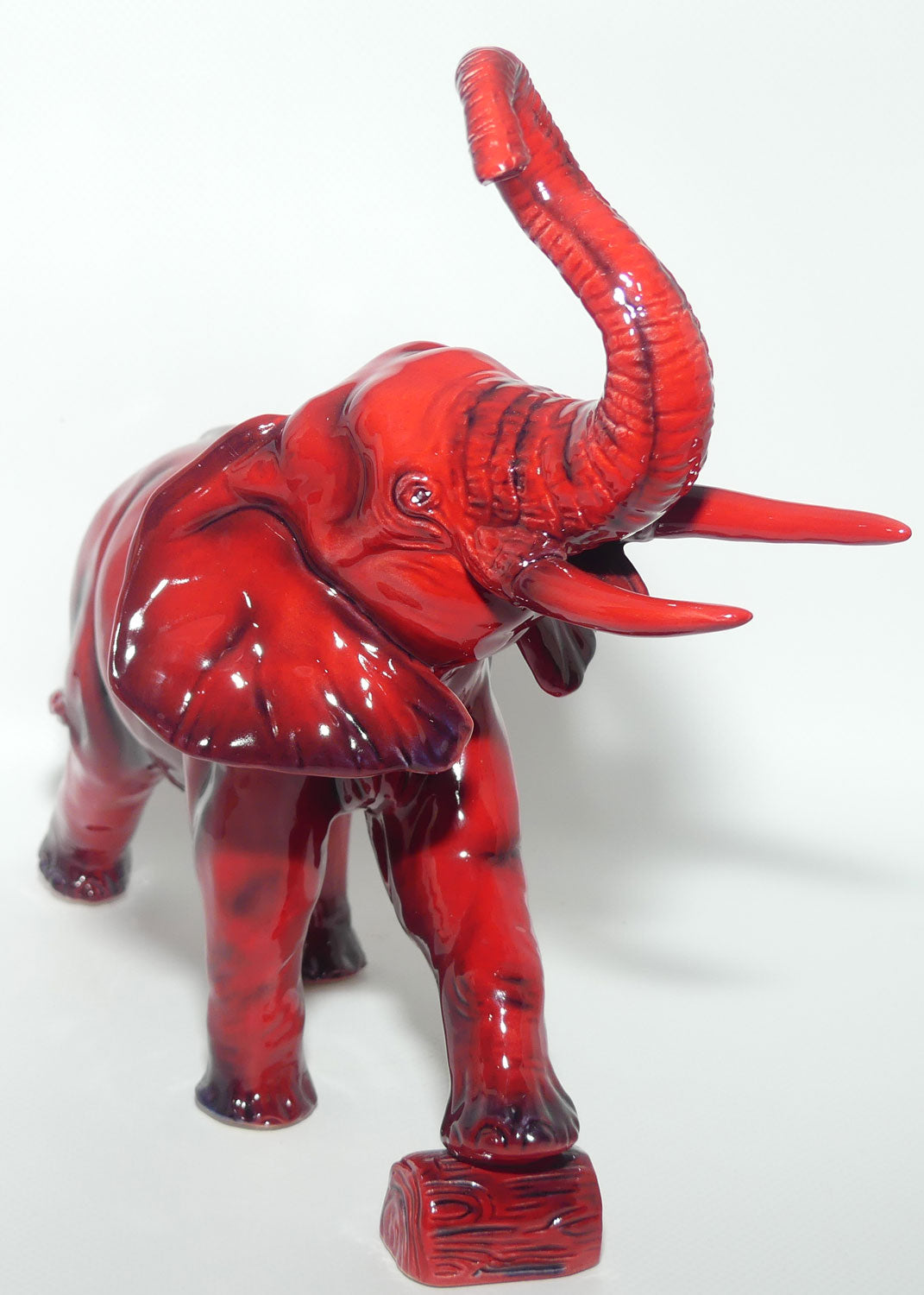 Peggy Davies Ceramics | Ruby Fusion Glaze | Elephant Trunk in Salute