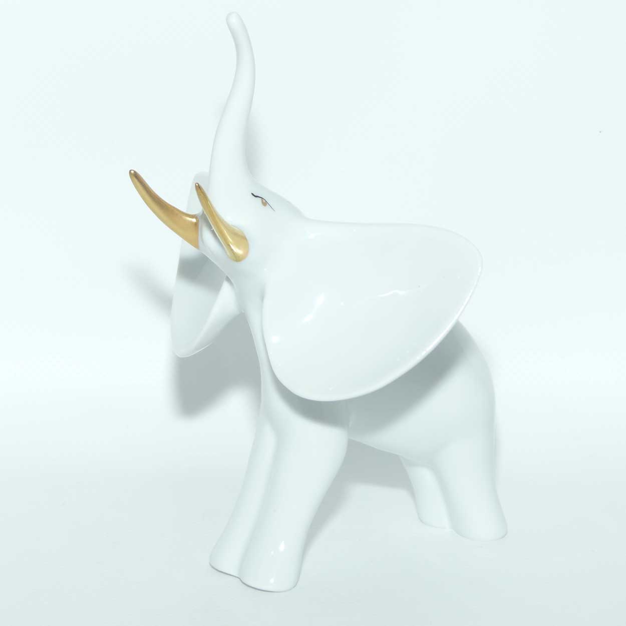 Vintage Hollohaza Hungary Elephant | Trunk in Salute