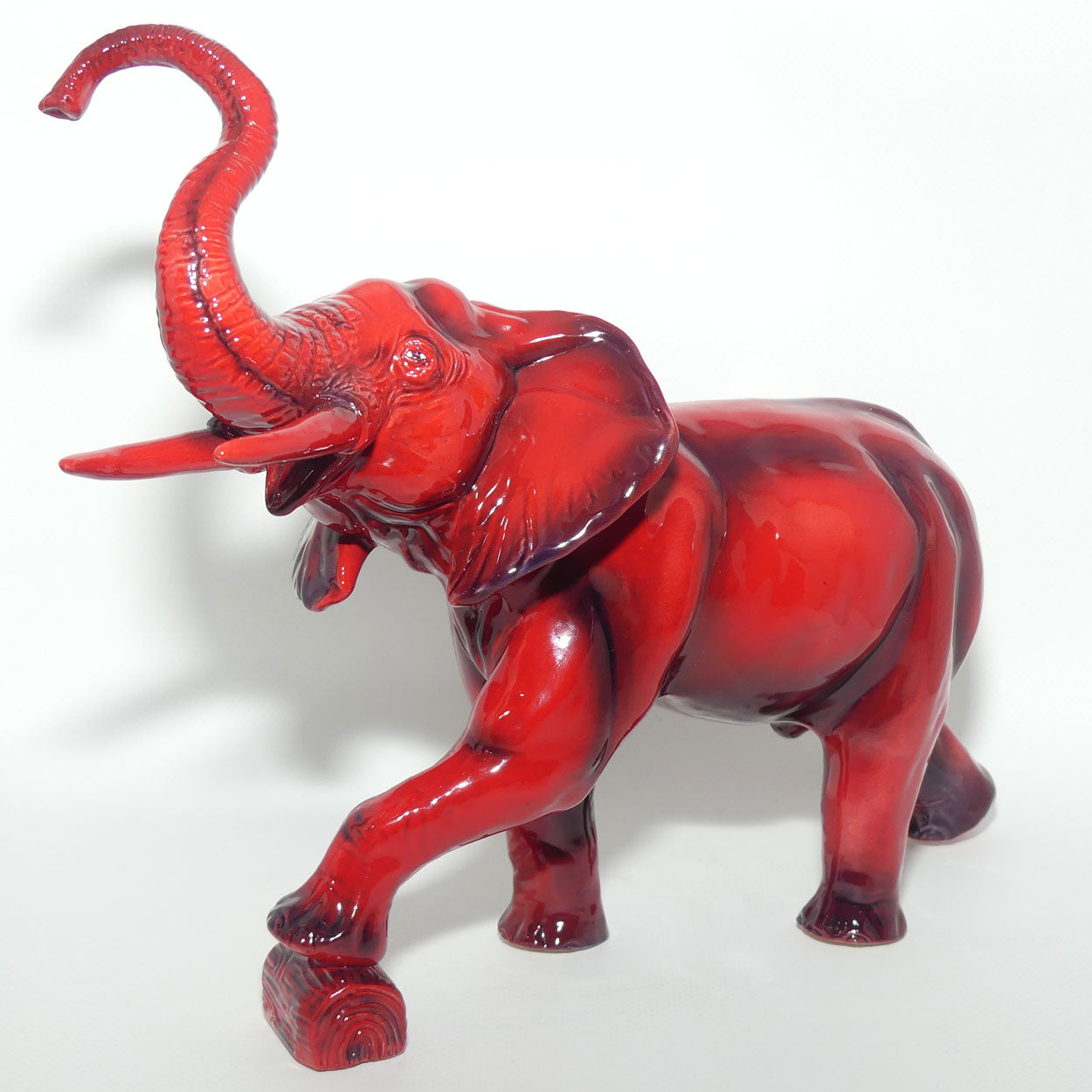 Peggy Davies Ceramics | Ruby Fusion Glaze | Elephant Trunk in Salute