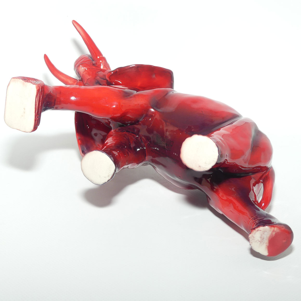 Peggy Davies Ceramics | Ruby Fusion Glaze | Elephant Trunk in Salute