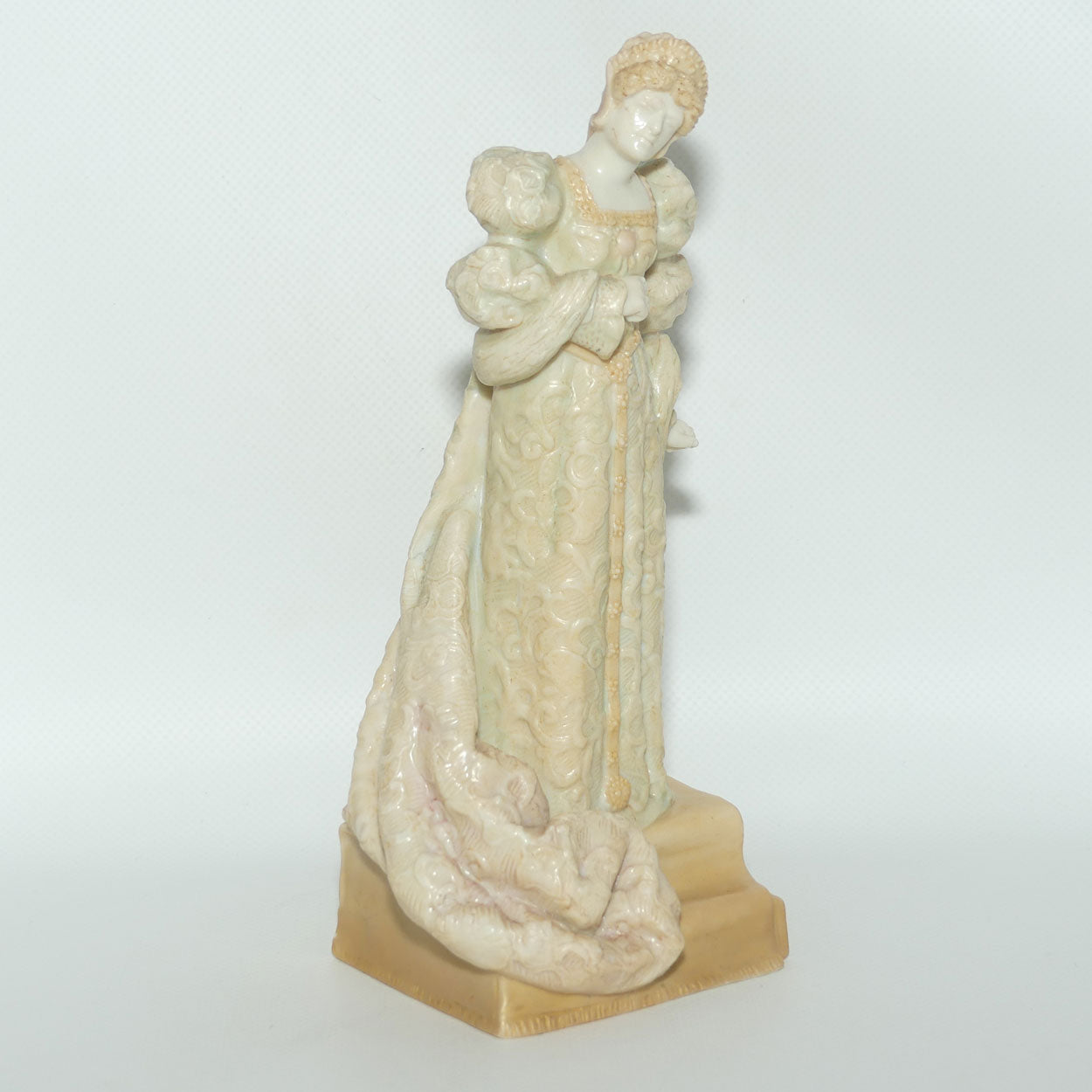 Doulton Burslem Vellum figure by Charles Noke | Ellen Terry as Queen Catharine