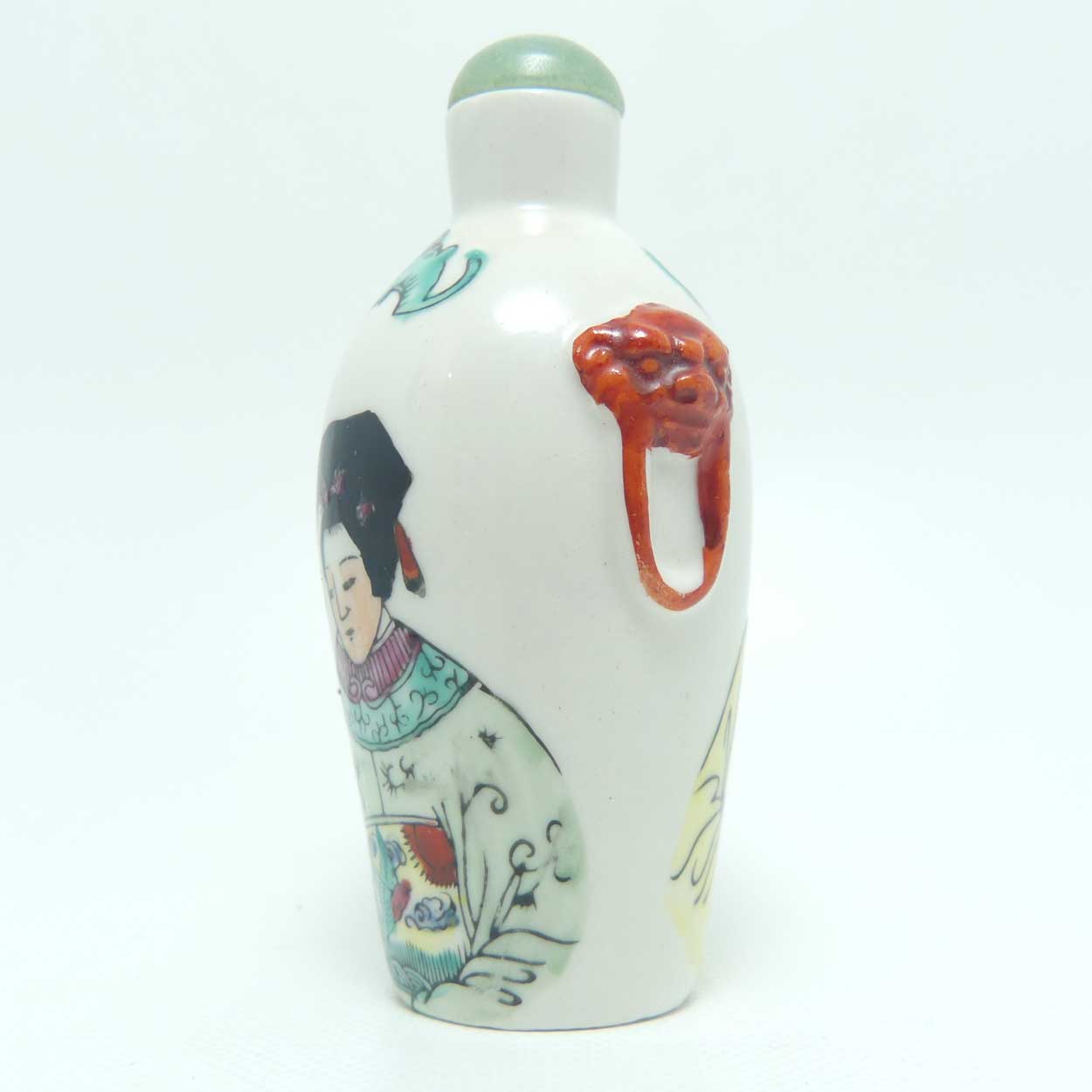 Vintage Porcelain Snuff Bottle | Chinese Emporer and Empress scenes