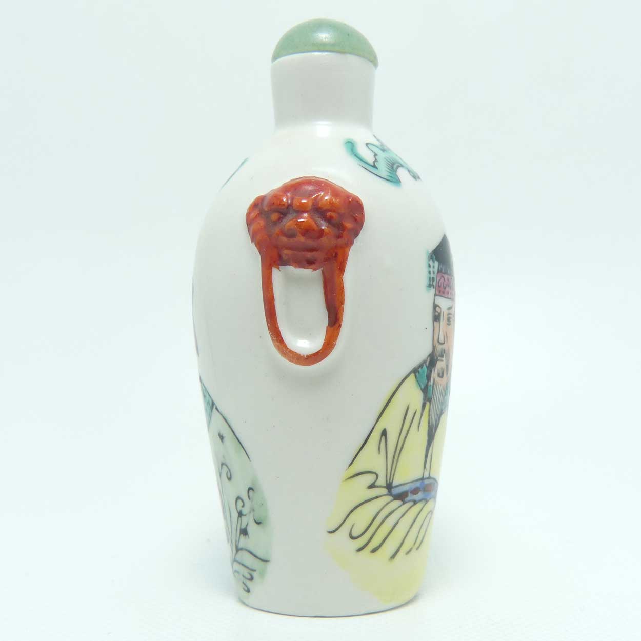 Vintage Porcelain Snuff Bottle | Chinese Emporer and Empress scenes