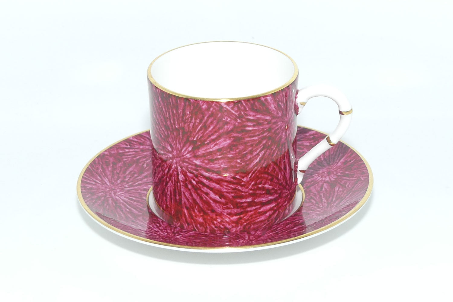 Royal Worcester Empress Rouge set of 6 demi tasse cups and saucers