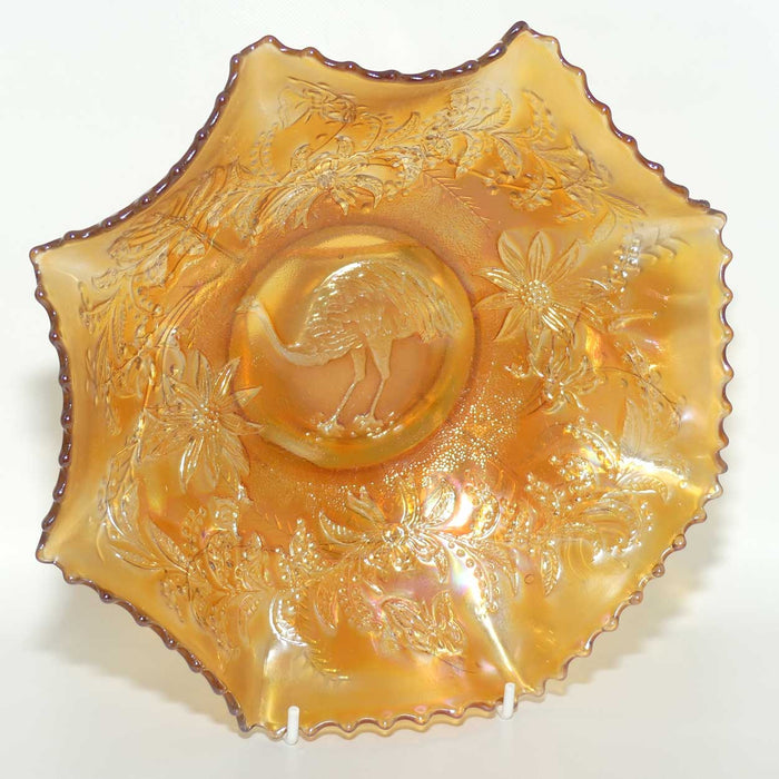 Australian Carnival Glass | Marigold Emu Master Bowl