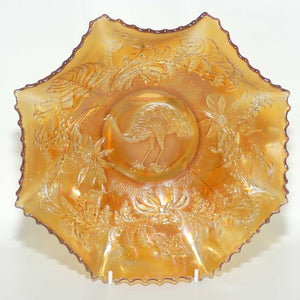 Australian Carnival Glass | Marigold Emu Master Bowl