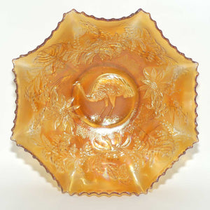 Australian Carnival Glass | Marigold Emu Master Bowl