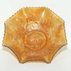 Australian Carnival Glass | Marigold Emu Master Bowl