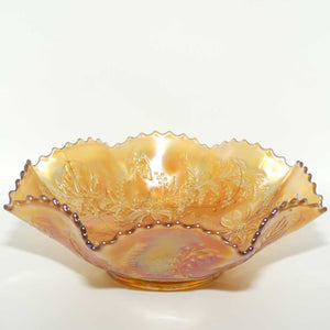 Australian Carnival Glass | Marigold Emu Master Bowl