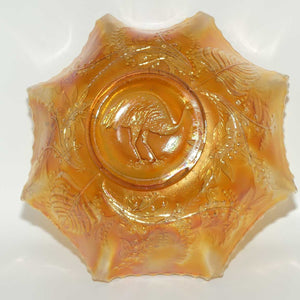 Australian Carnival Glass | Marigold Emu Master Bowl