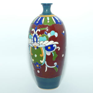 Art Nouveau | French Enamel on Pottery vase