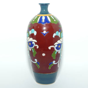 Art Nouveau | French Enamel on Pottery vase