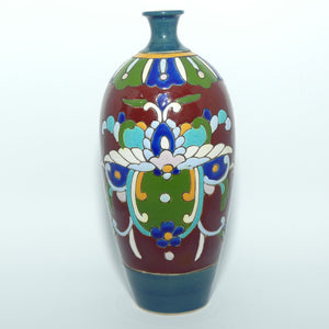 Art Nouveau | French Enamel on Pottery vase