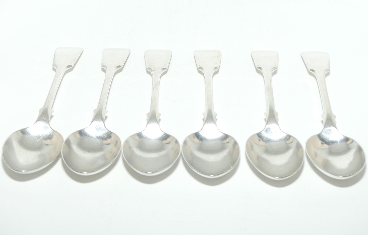Set of 6 John Dixon and Sons | Silver Plated Fiddle Pattern Tablespoons | 19cm