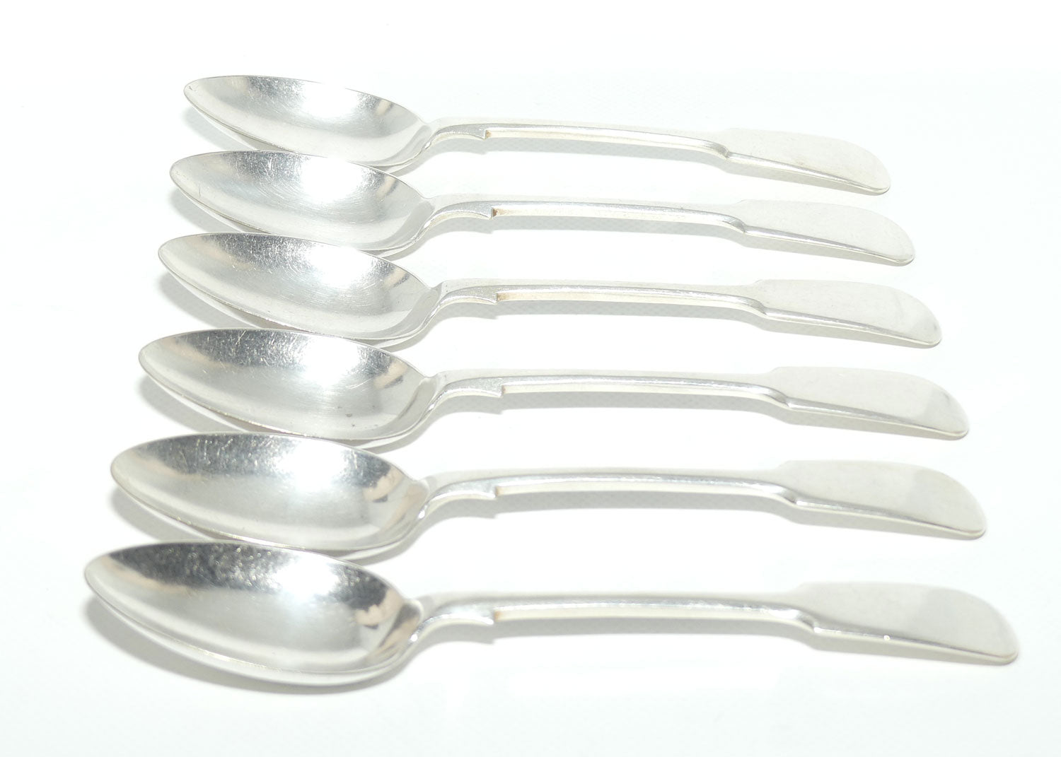 Set of 6 John Dixon and Sons | Silver Plated Fiddle Pattern Tablespoons | 19cm