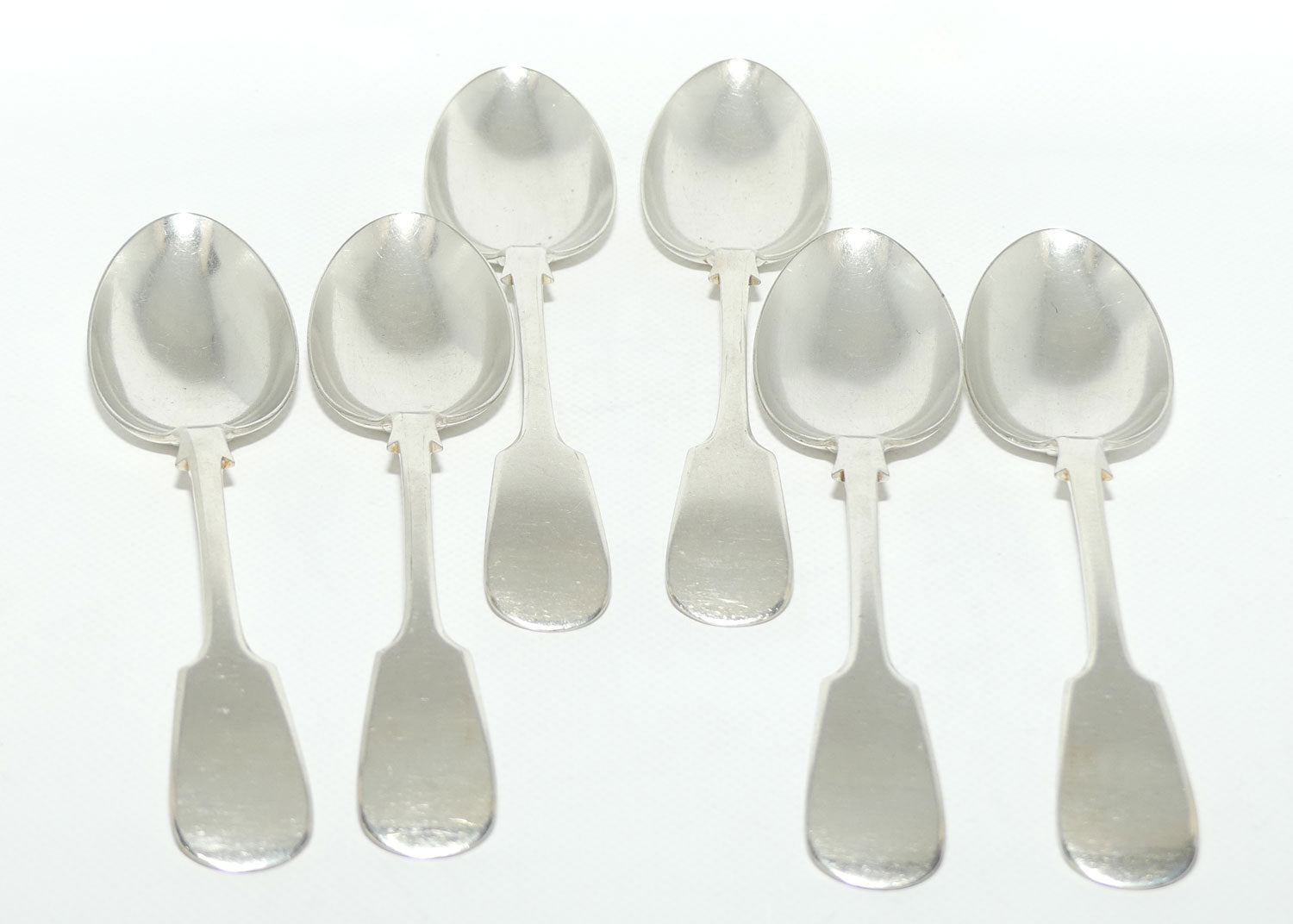 Set of 6 John Dixon and Sons | Silver Plated Fiddle Pattern Tablespoons | 19cm