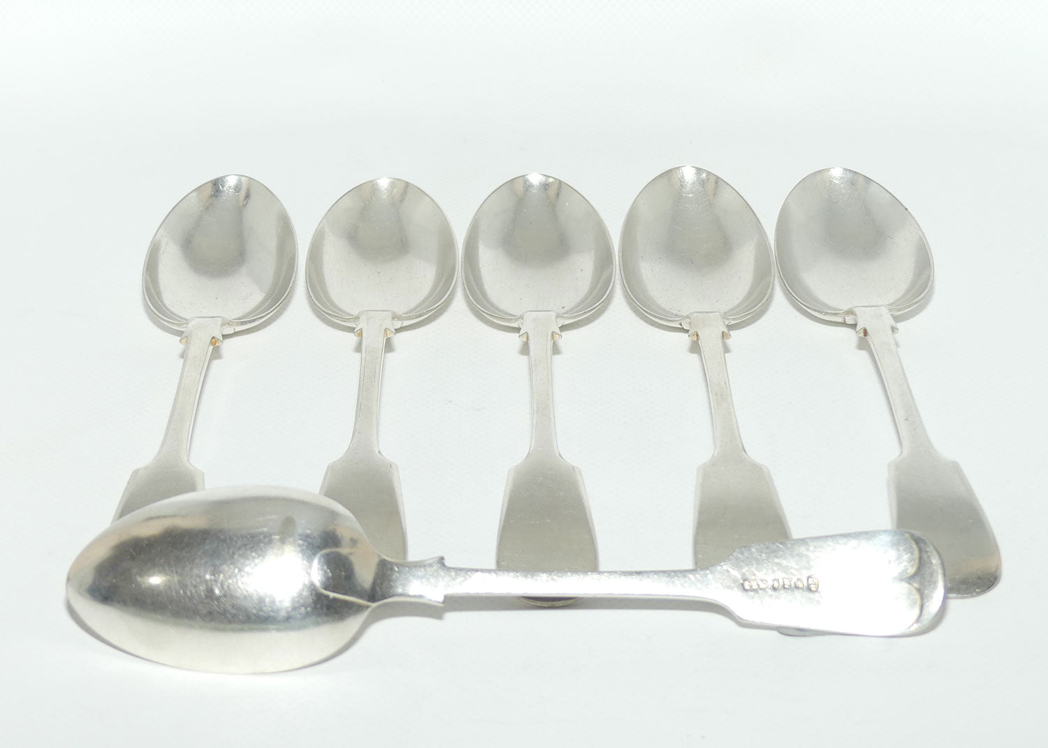 Set of 6 John Dixon and Sons | Silver Plated Fiddle Pattern Tablespoons | 19cm