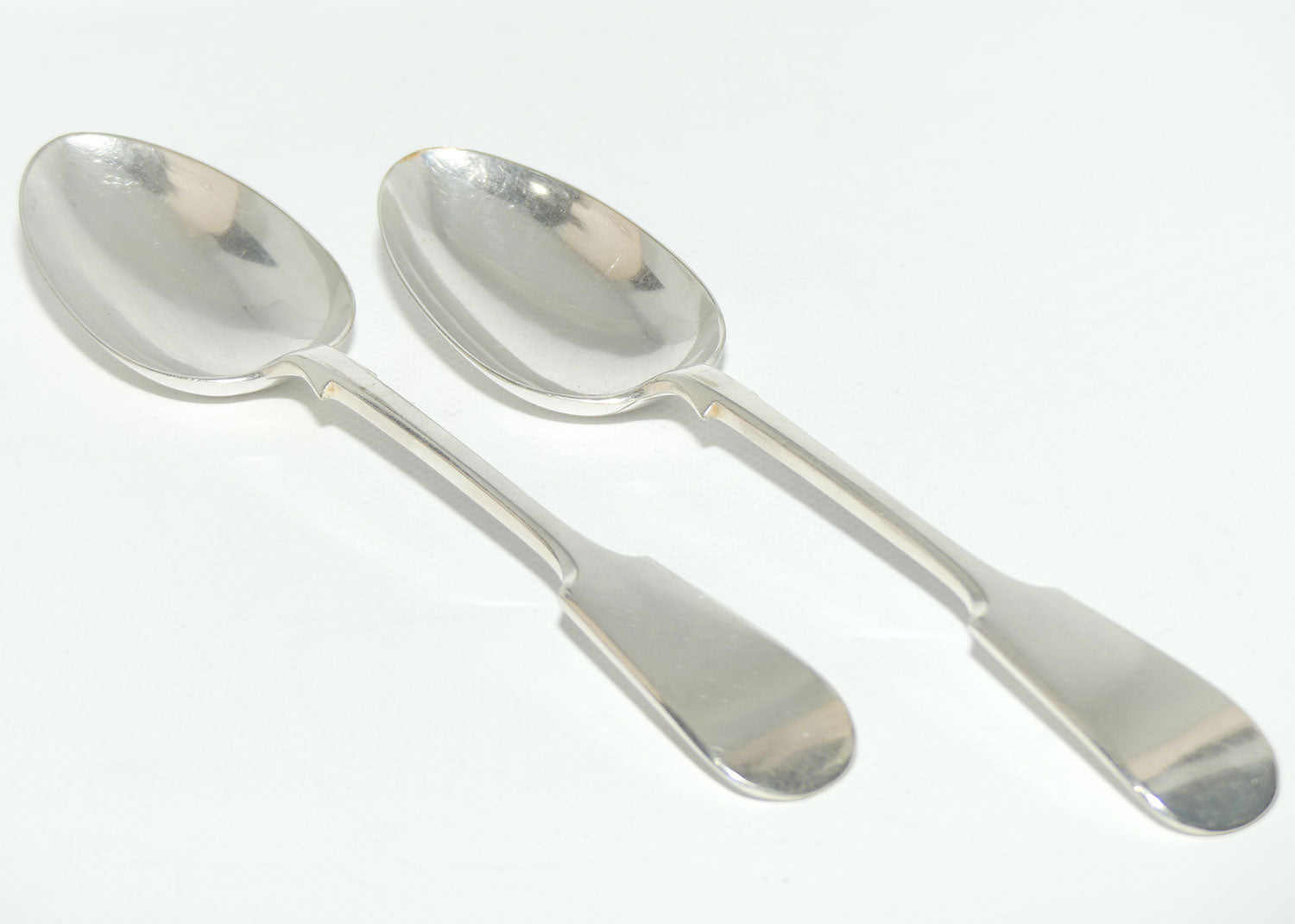 Set of 2 John Dixon and Sons | Silver Plated Fiddle Pattern Table/Serving Spoons | 23cm