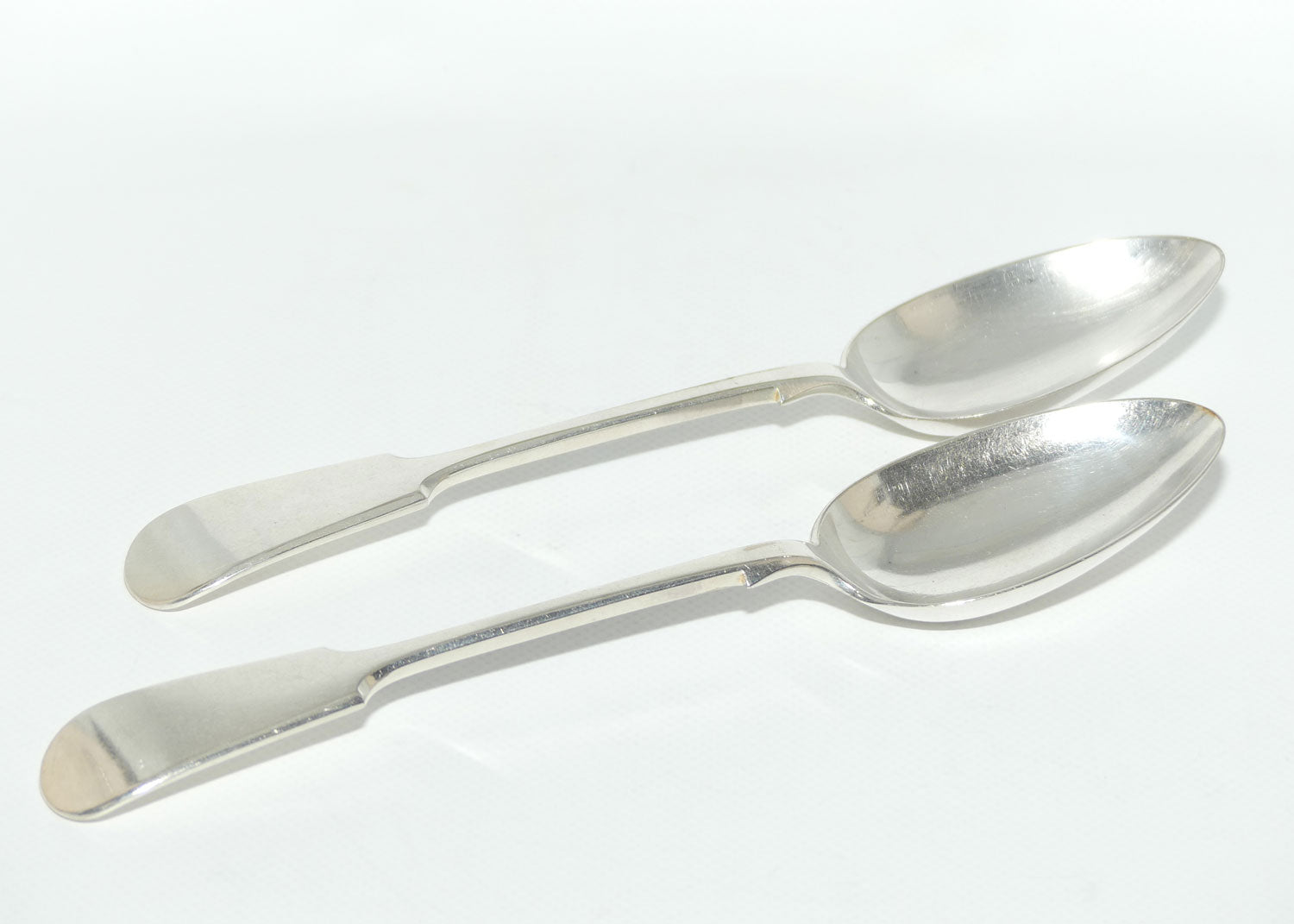Set of 2 John Dixon and Sons | Silver Plated Fiddle Pattern Table/Serving Spoons | 23cm
