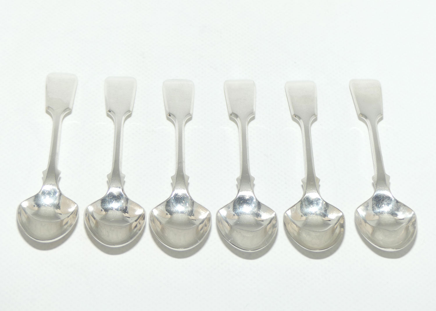 Set of 6 John Dixon and Son | Silver Plated Fiddle Pattern Teaspoon | 12cm