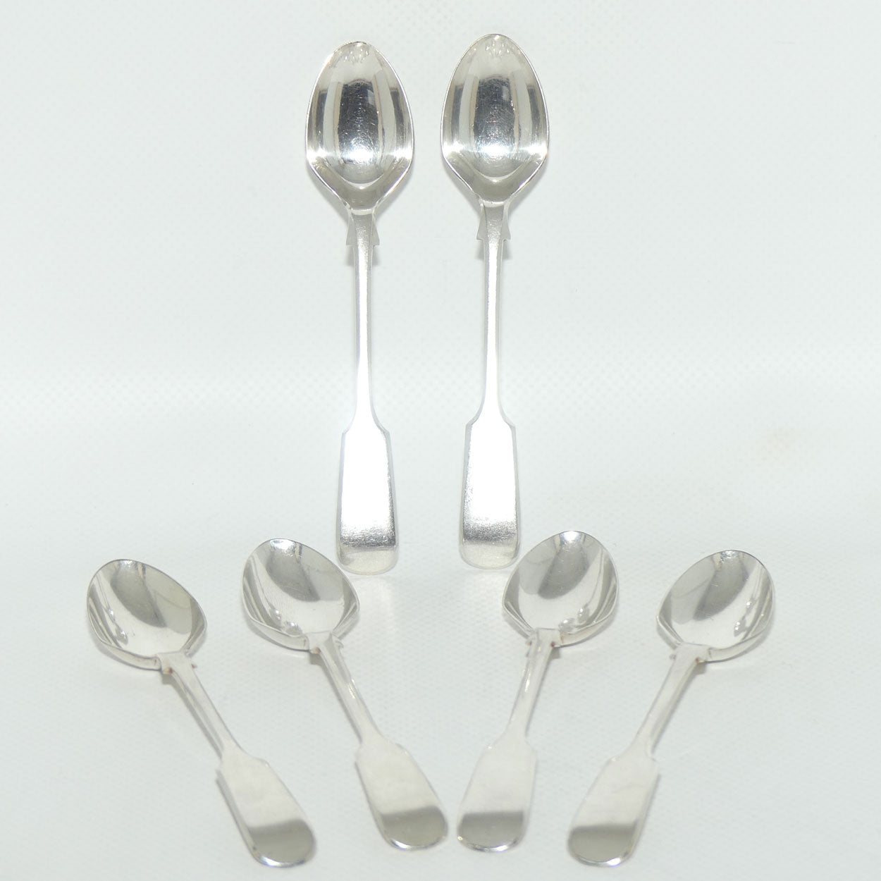 Set of 6 John Dixon and Son | Silver Plated Fiddle Pattern Teaspoon | 12cm