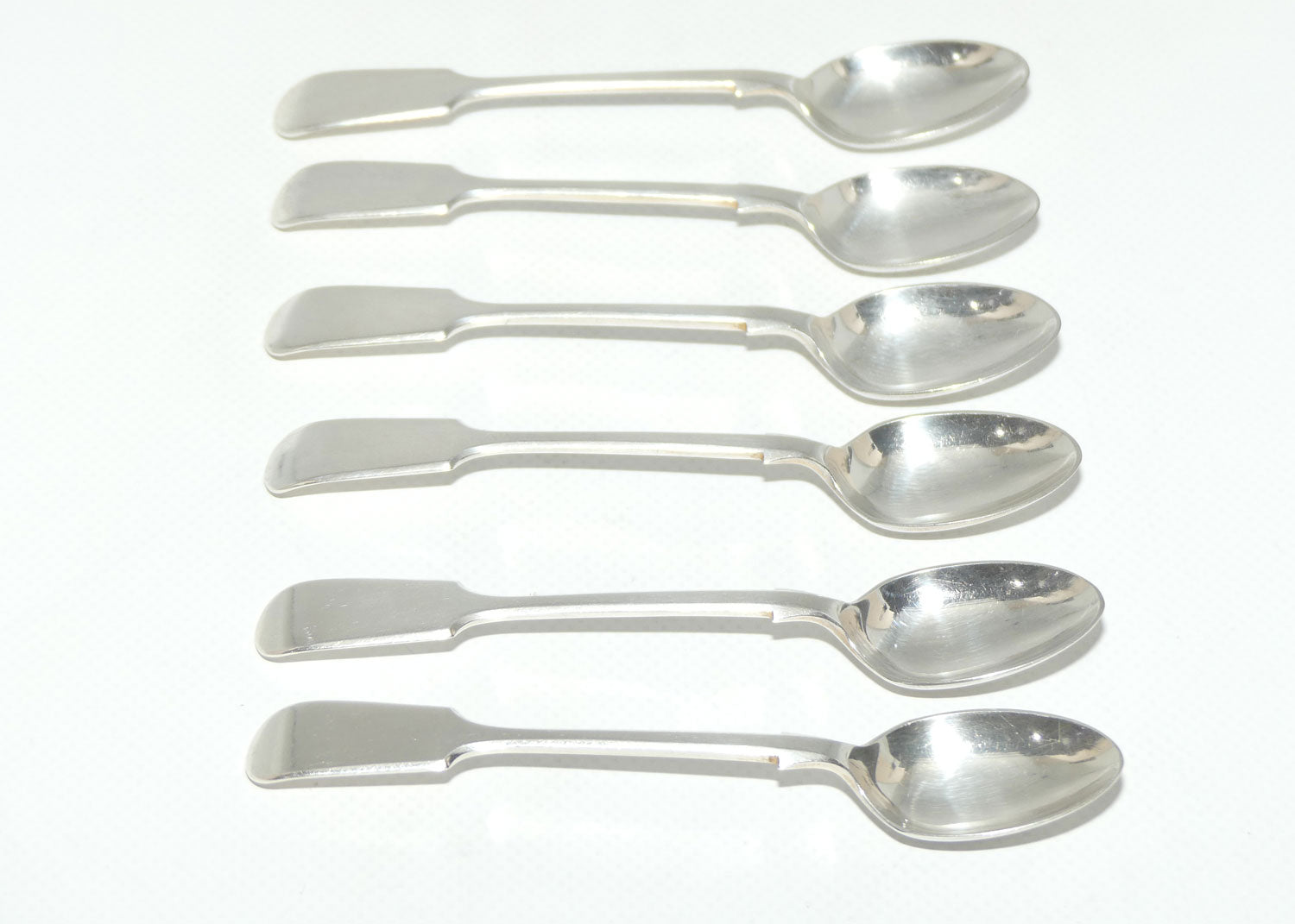 Set of 6 John Dixon and Son | Silver Plated Fiddle Pattern Teaspoon | 12.5cm