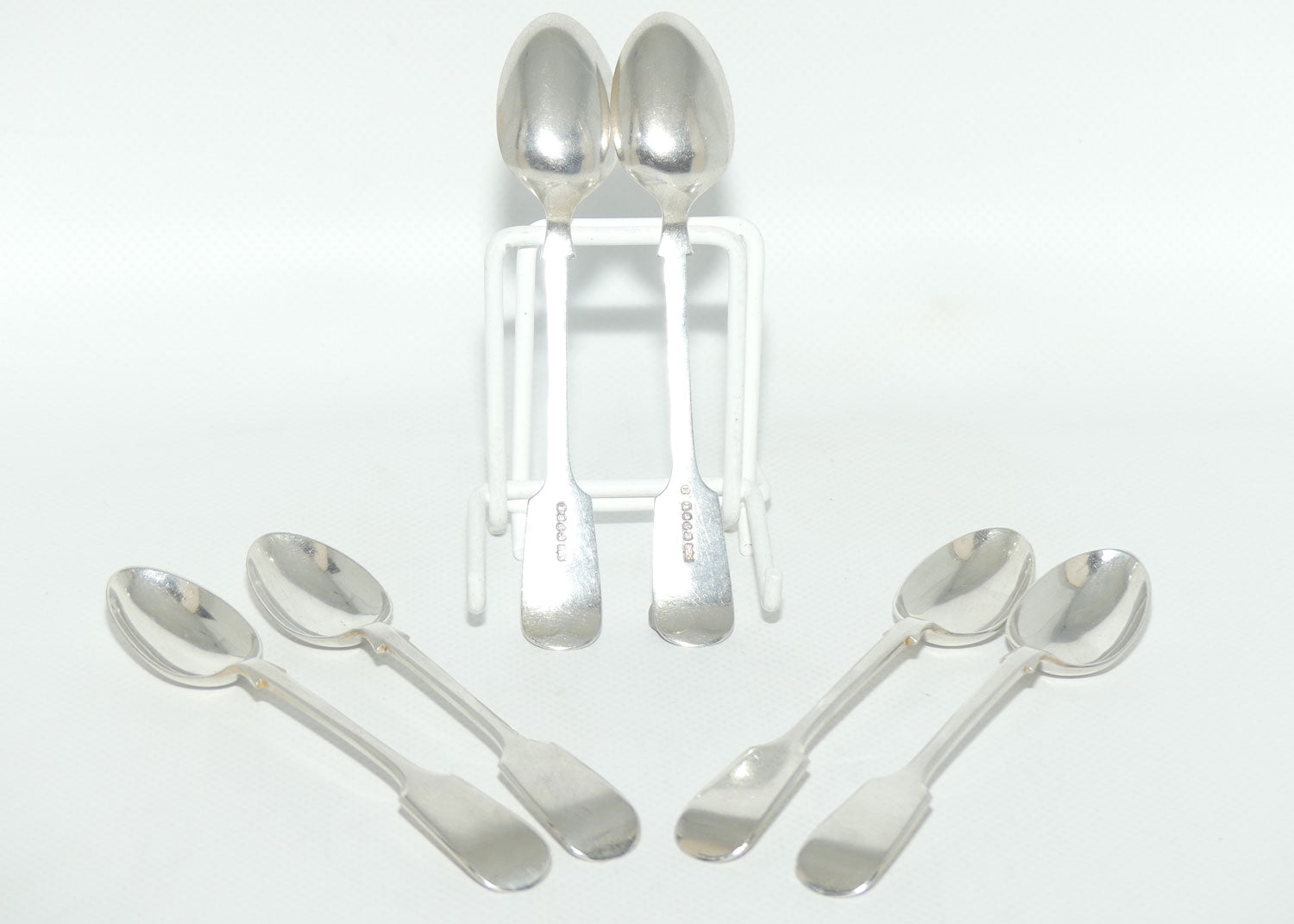 Set of 6 John Dixon and Son | Silver Plated Fiddle Pattern Teaspoon | 12.5cm