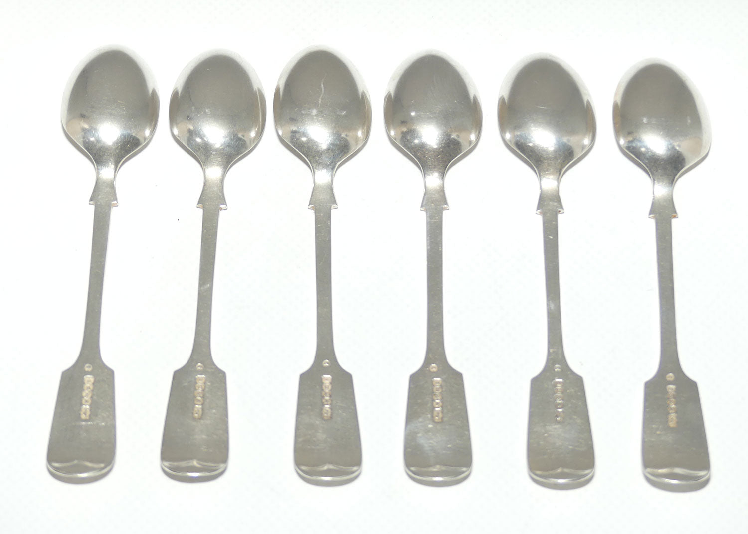 Set of 6 John Dixon and Son | Silver Plated Fiddle Pattern Teaspoon | 12.5cm