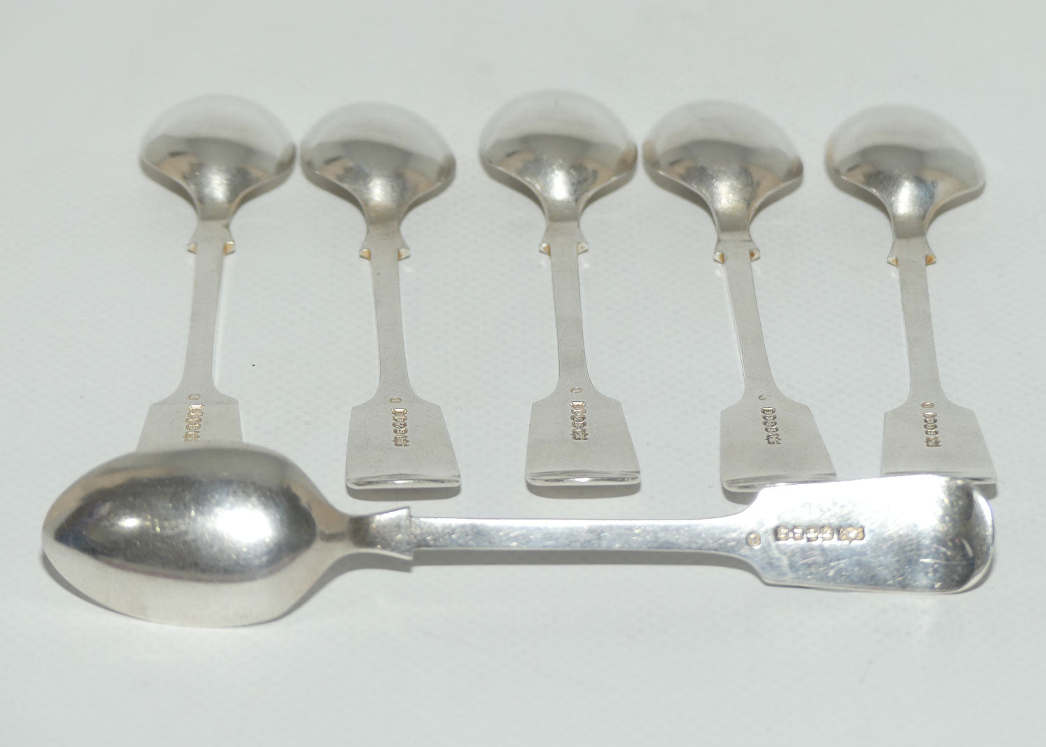 Set of 6 John Dixon and Son | Silver Plated Fiddle Pattern Teaspoon | 12.5cm