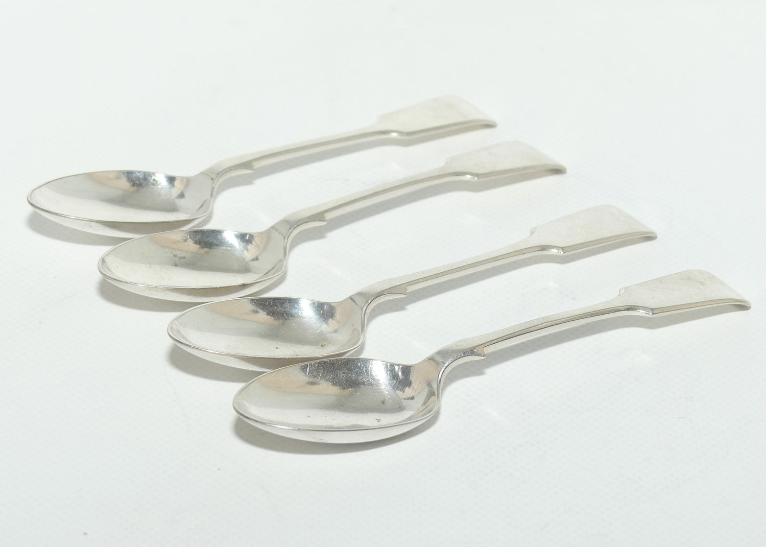 Set of 4 John Dixon and Son | Silver Plated Fiddle Pattern Teaspoon | 14.5cm