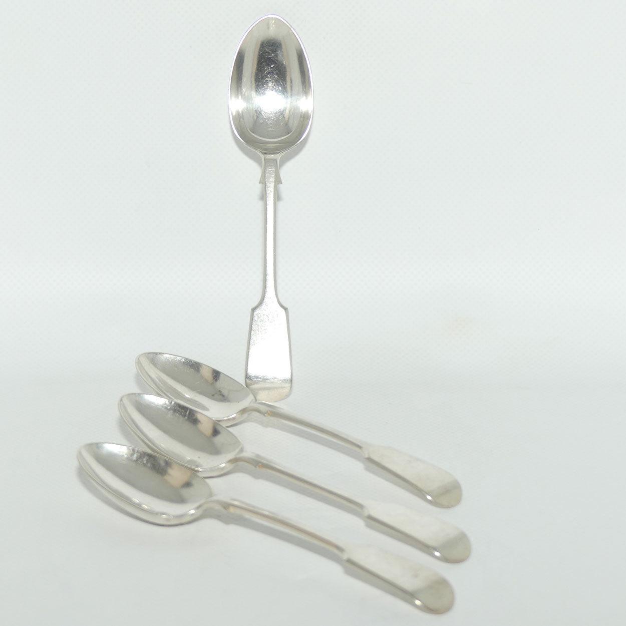 Set of 4 John Dixon and Son | Silver Plated Fiddle Pattern Teaspoon | 14.5cm