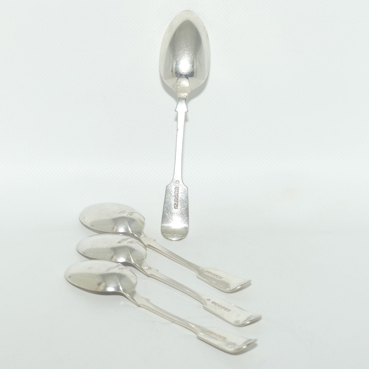 Set of 4 John Dixon and Son | Silver Plated Fiddle Pattern Teaspoon | 14.5cm