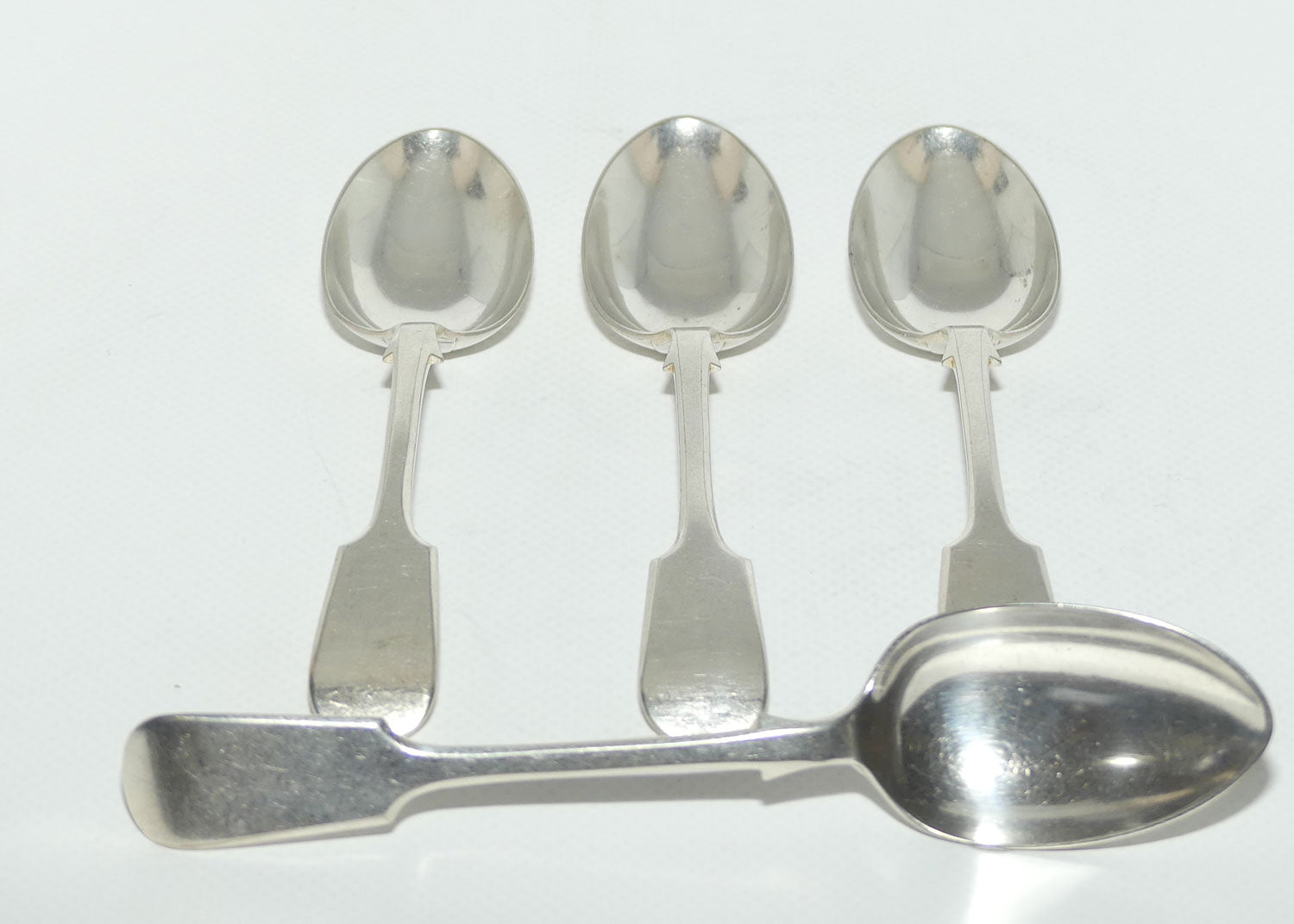 Set of 4 John Dixon and Son | Silver Plated Fiddle Pattern Teaspoon | 14.5cm