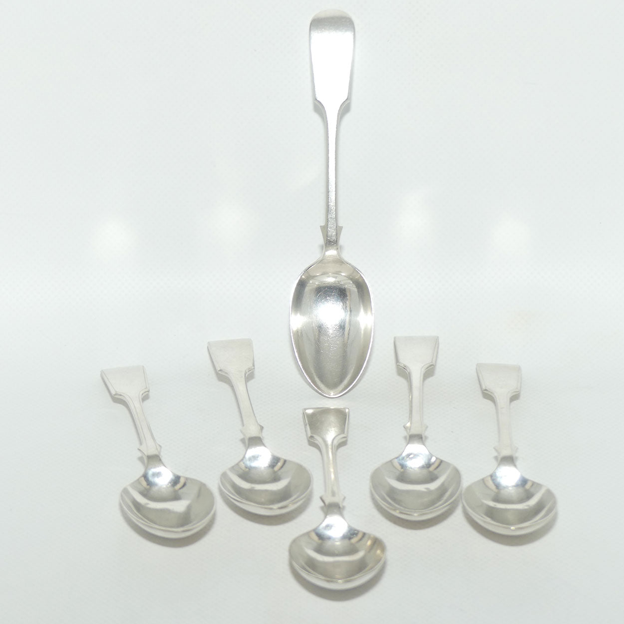 Set of 6 John Dixon and Son | Silver Plated Fiddle Pattern Teaspoon | 14.5cm