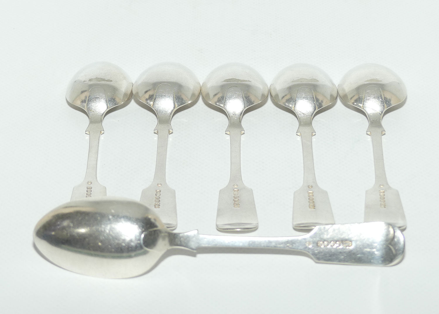 Set of 6 John Dixon and Son | Silver Plated Fiddle Pattern Teaspoon | 14.5cm