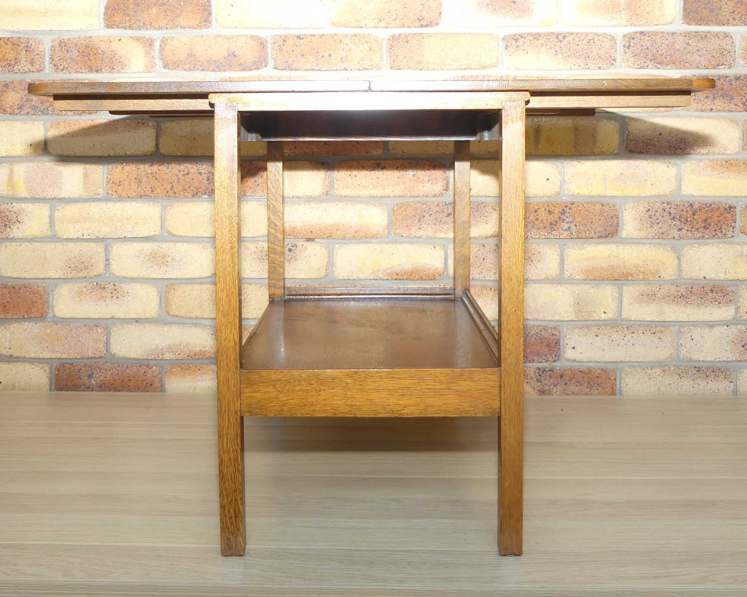 English Oak folding occasional table | perfect for between lounge chairs