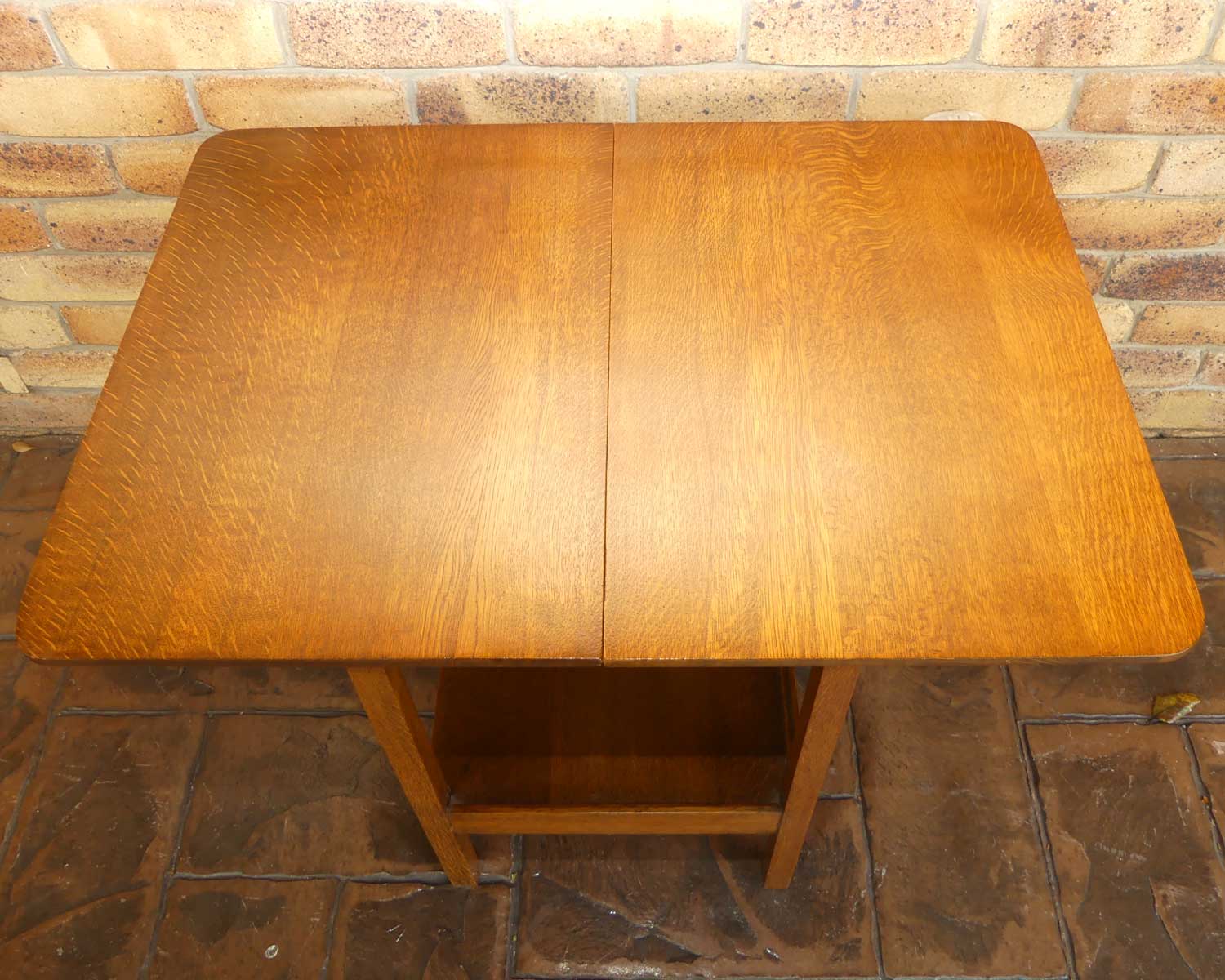 English Oak folding occasional table | perfect for between lounge chairs