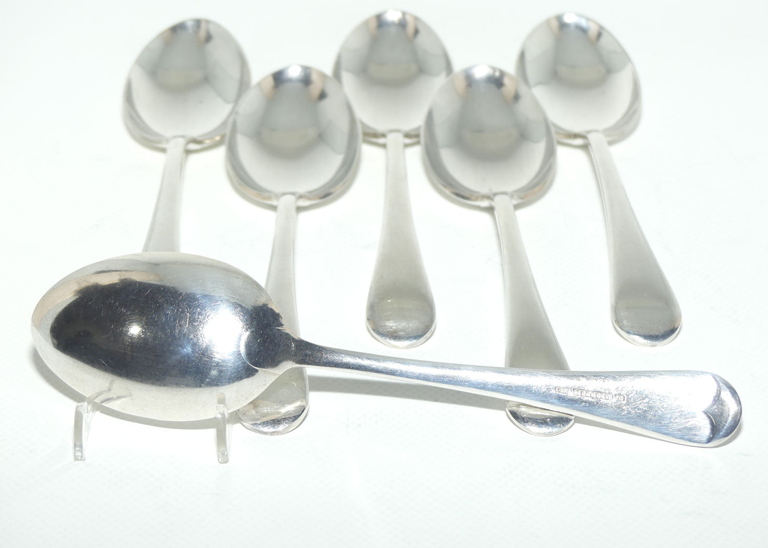 Set of 6 Berkeley EPNS A1 | Silver Plated Desert spoons | 17.5cm