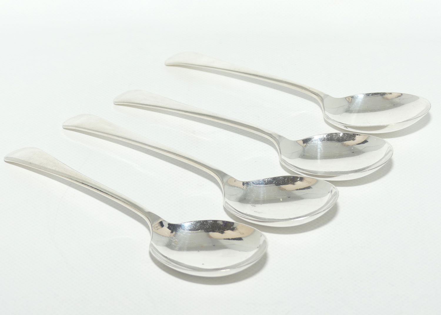 Set of 4 EPNS Silver Plate | Old English Pattern Soup Spoons | 17cm