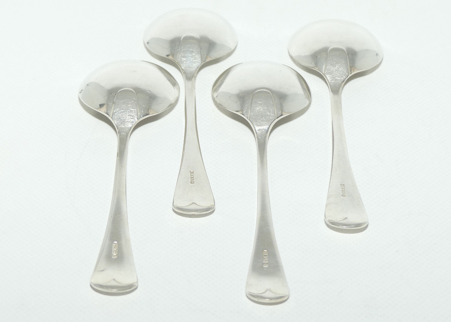 Set of 4 EPNS Silver Plate | Old English Pattern Soup Spoons | 17cm