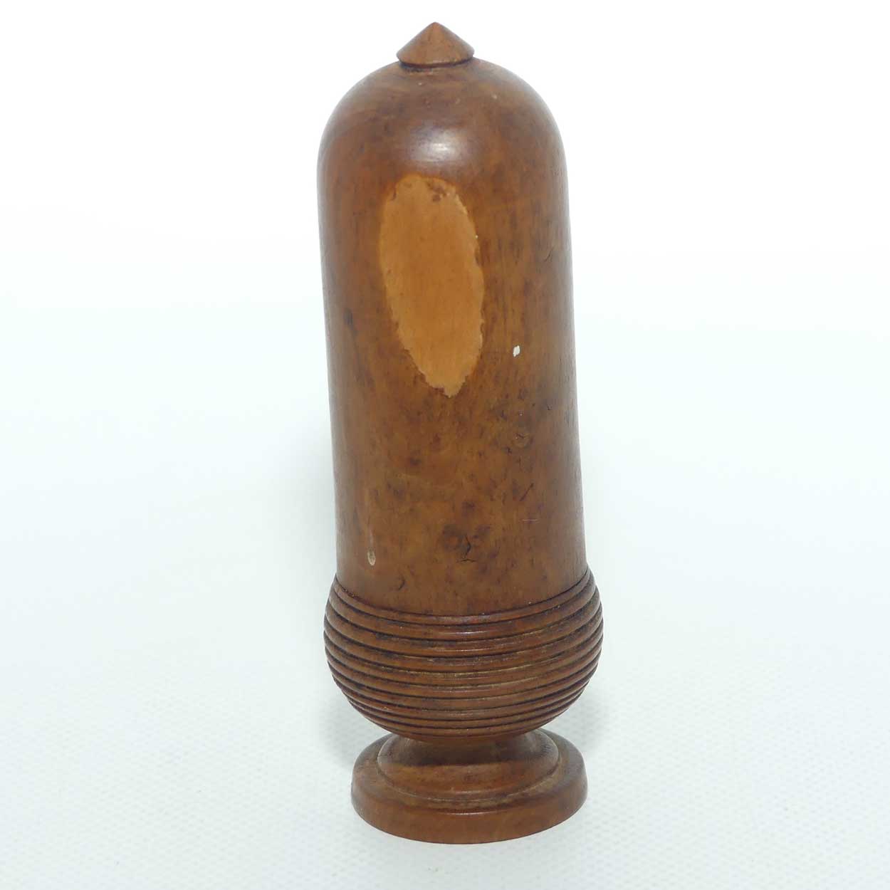 Victorian era Treen acorn shape thimble case | #1