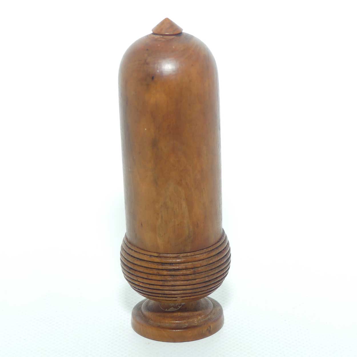Victorian era Treen acorn shape thimble case | #1