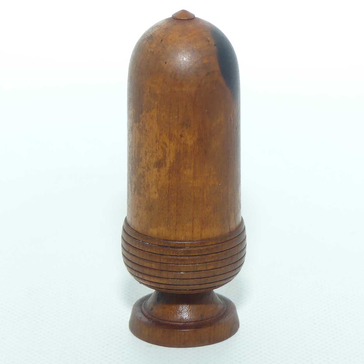 Victorian era Treen acorn shape thimble case | #2