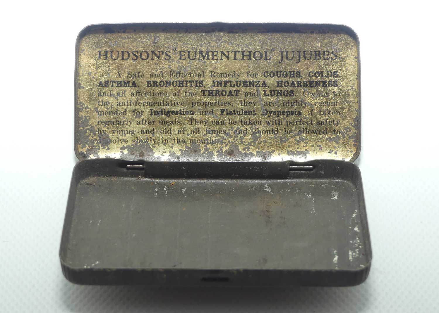 Eumenthol Jujubes tin | Hudson Eumenthol Chemical Co Pty Ltd Australia