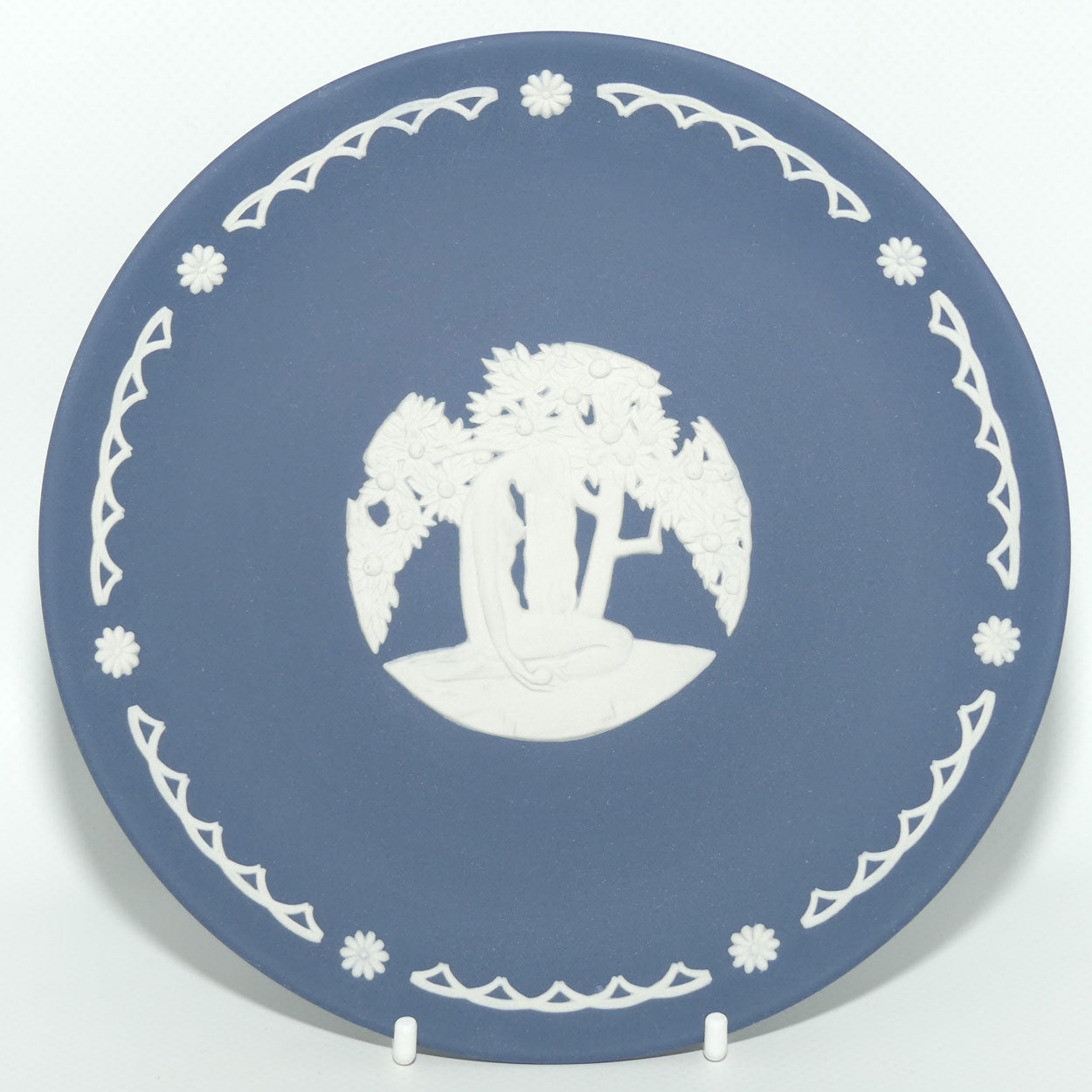 Wedgwood Jasper | White on Portland Blue | Eve in the Garden of Eden plate | LE500 | boxed