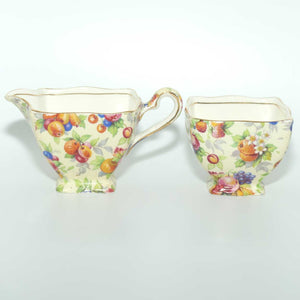 Royal Winton Evesham Coffee Milk Jug and Sugar Bowl | Ascot