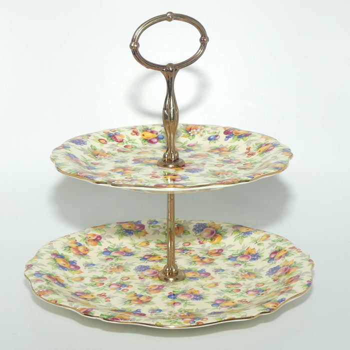 Royal Winton Evesham Chintz two tier cake stand