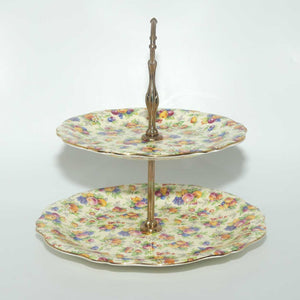 Royal Winton Evesham Chintz two tier cake stand