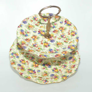 Royal Winton Evesham Chintz two tier cake stand