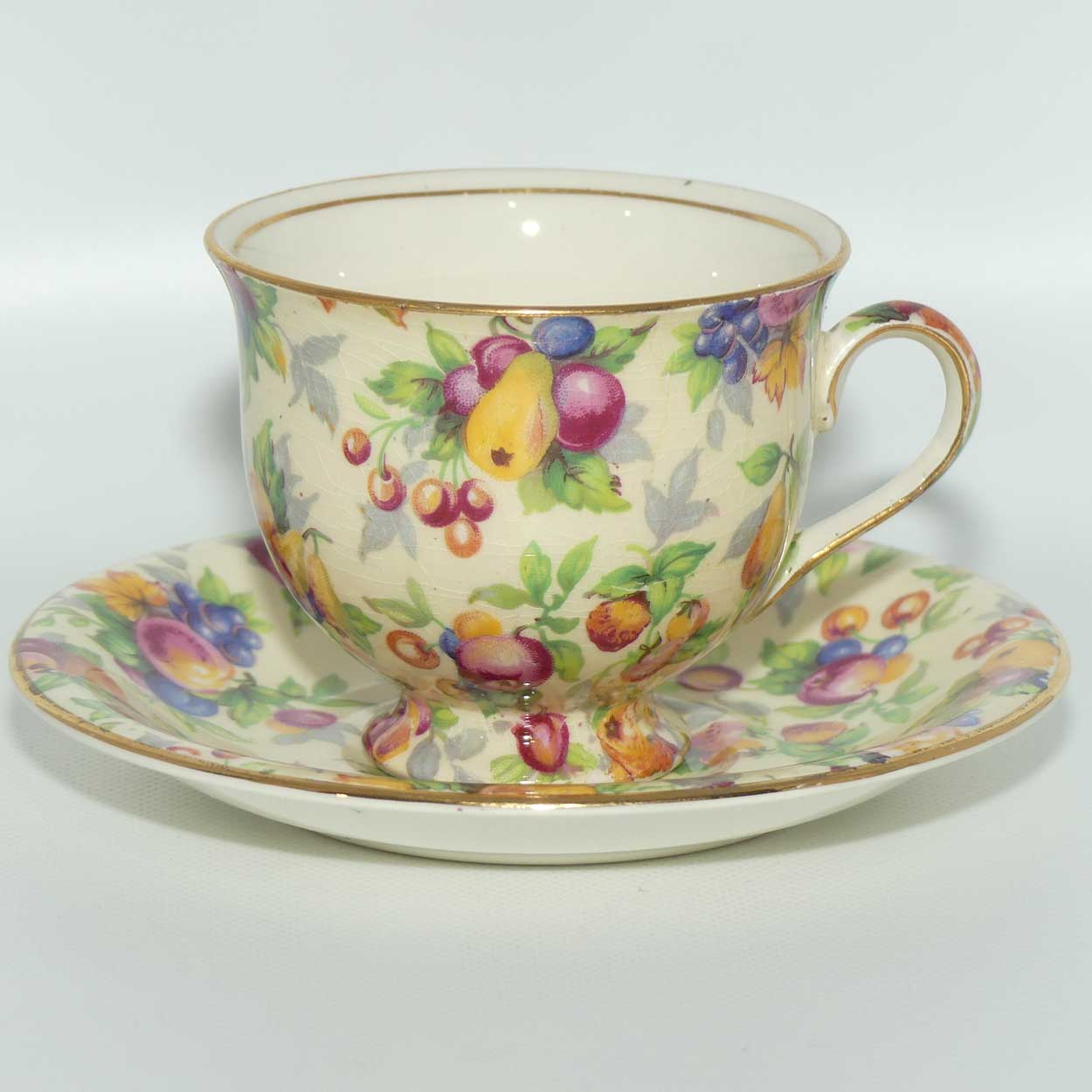 Royal Winton Evesham Chintz coffee duo
